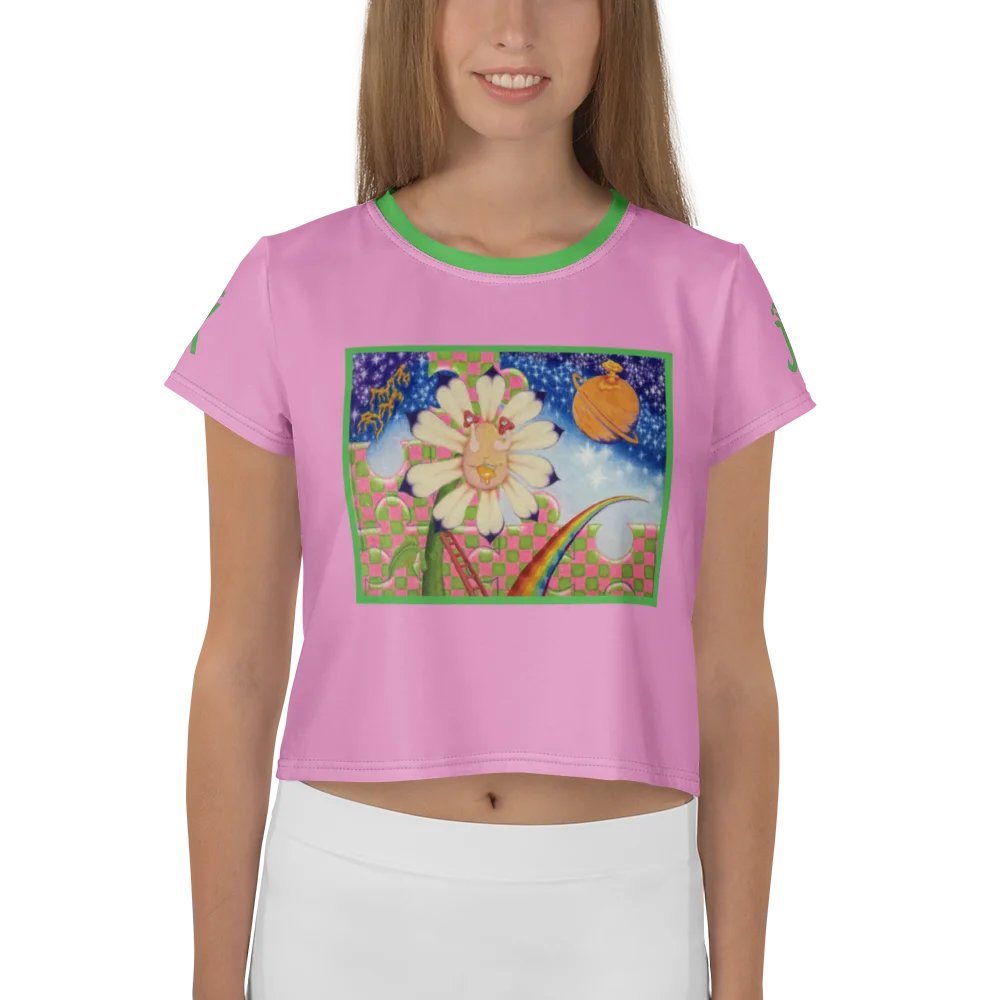 Puzzle Pieces Watermelon Crop Top product image (1)
