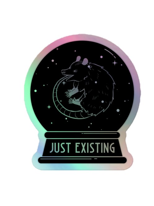 Just Existing holographic stickers product image (1)