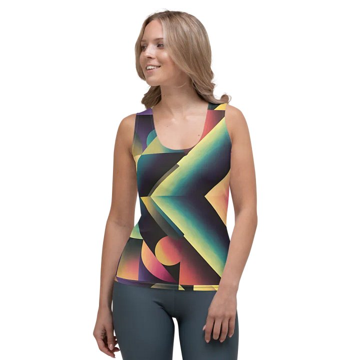 Abstract Lithographic Pattern Design Tank Top - V7 product image (1)