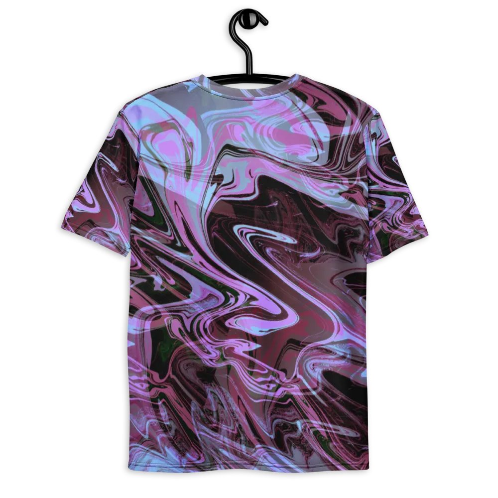 Pink, Black and Blue Swarm Pattern Urban Design T-Shirt product image (8)