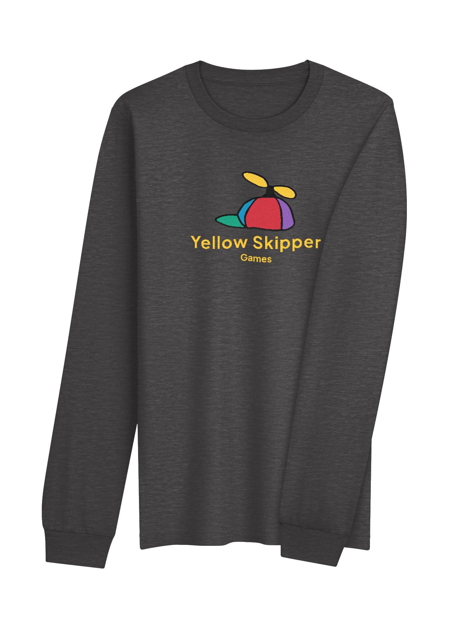 Embroidered Yellow Skipper Games Long Supersoft Sleeve T-Shirt product image (4)