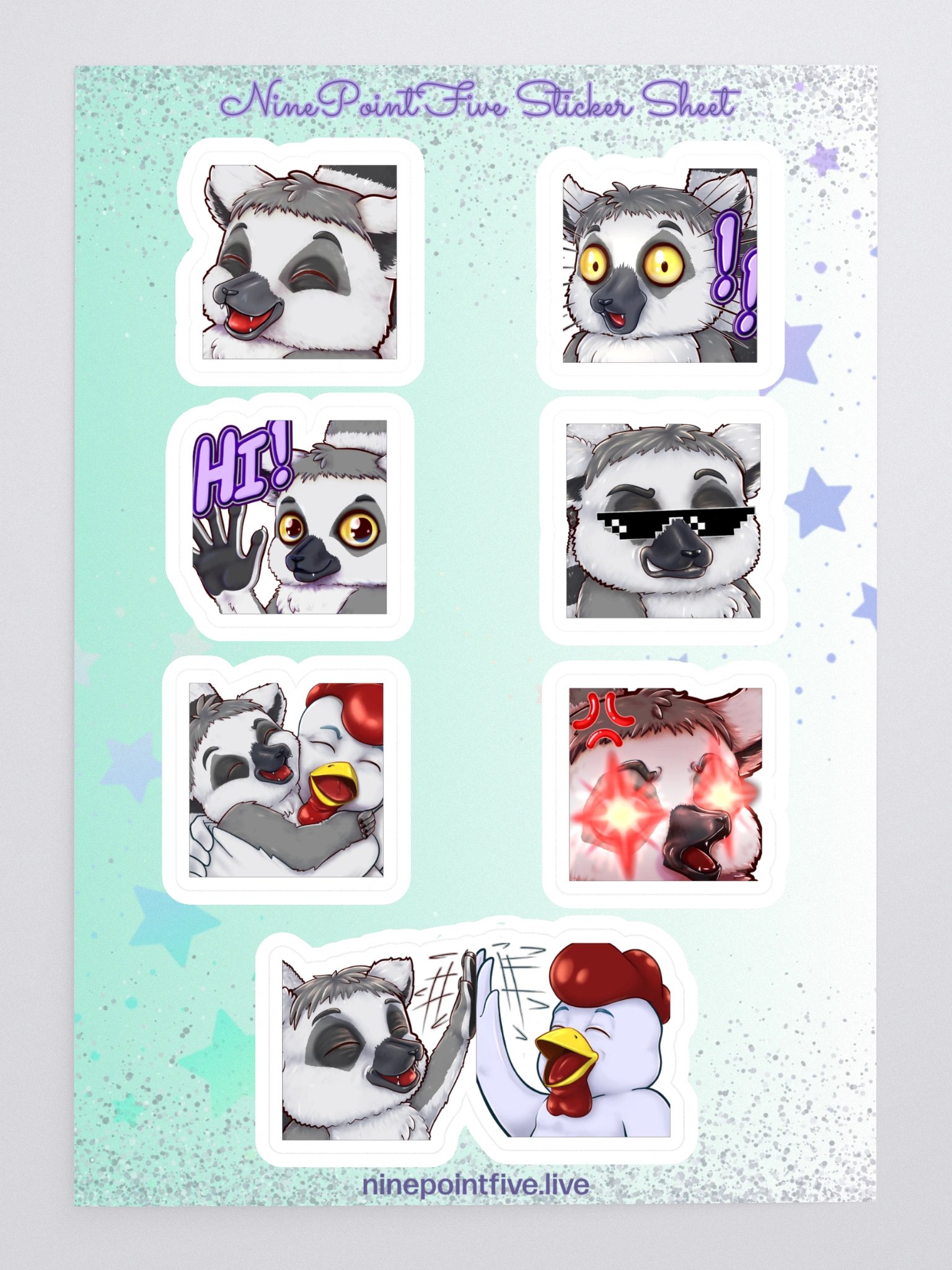 NinePointFivePlays Sticker Sheet! product image (2)