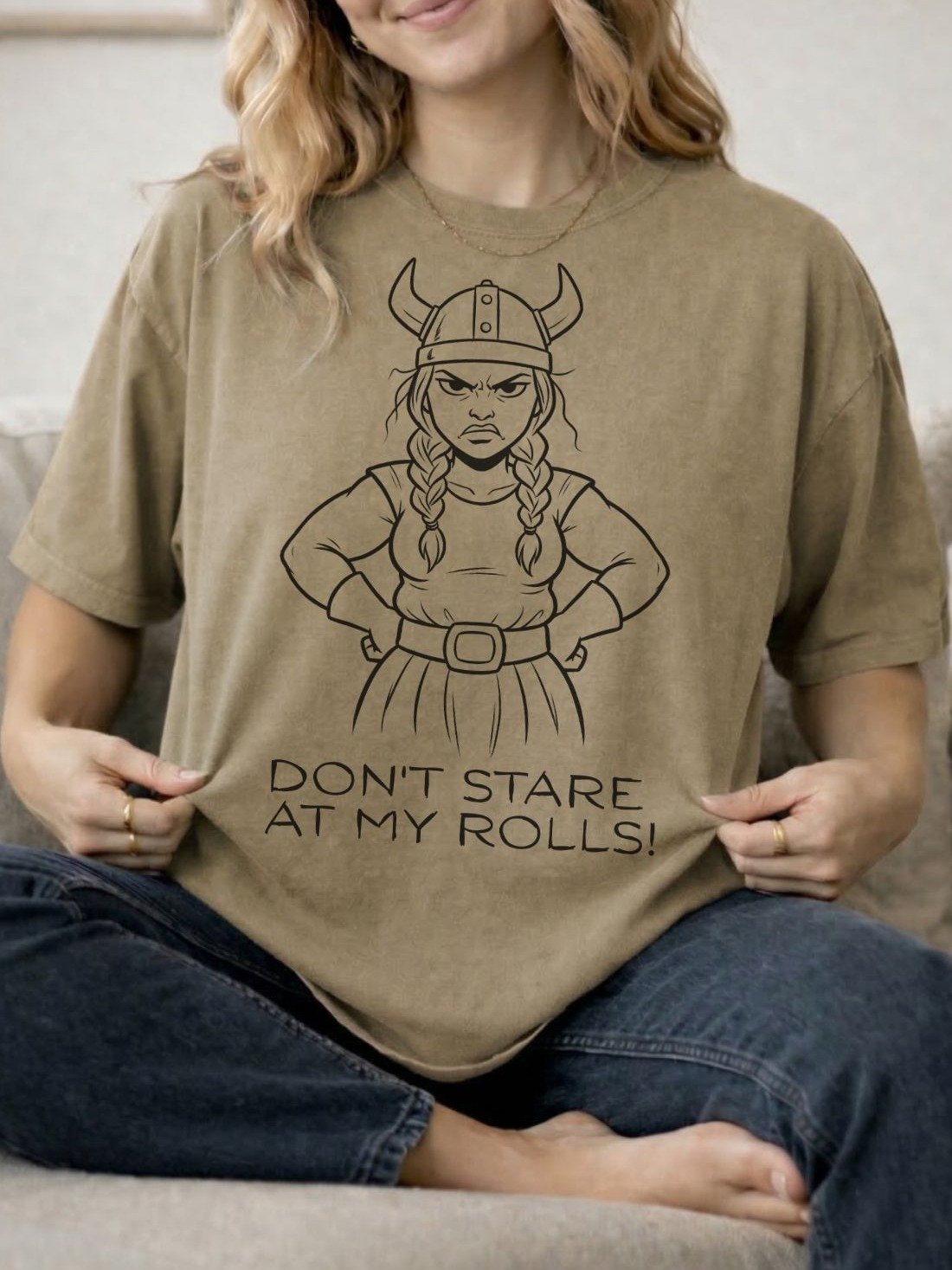 Valkyrie - CEO of this body - DON'T STARE AT MY ROLLS!- Premium Heavyweight Tee product image (2)
