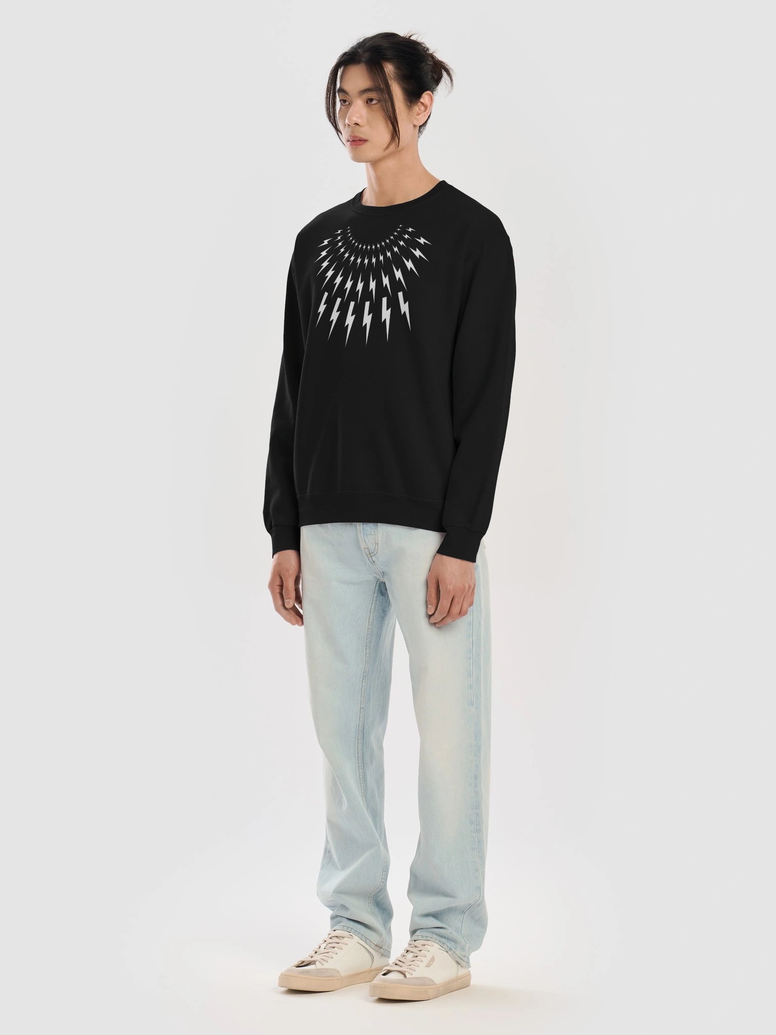 Lightning Bolt Pattern Unisex Crewneck Cosplay Sweatshirt product image (10)