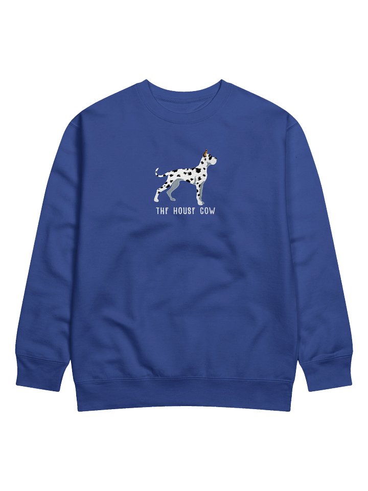 The House Cow Sweatshirt (Embroidered) of a Great Dane(Harlequin, Cropped Ears) product image (15)