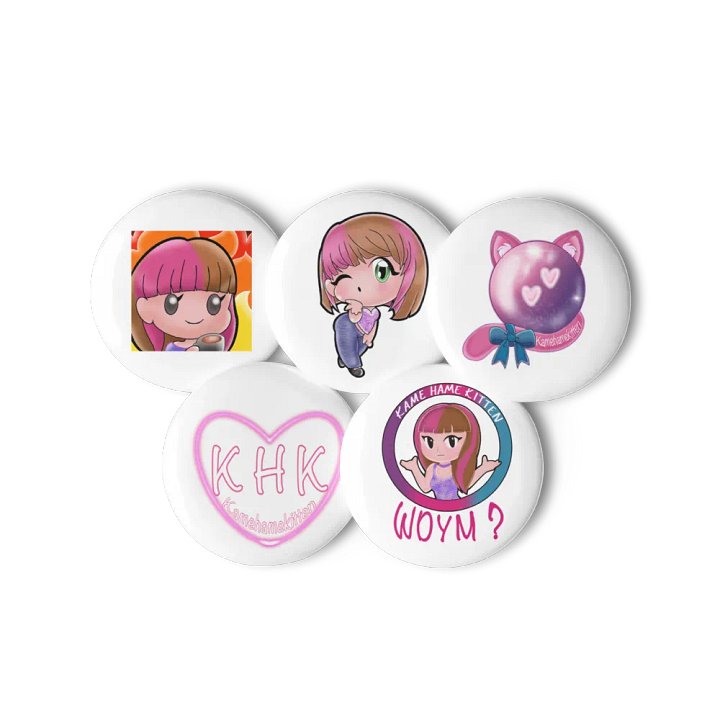 Kamehamekitten themed pins product image (3)