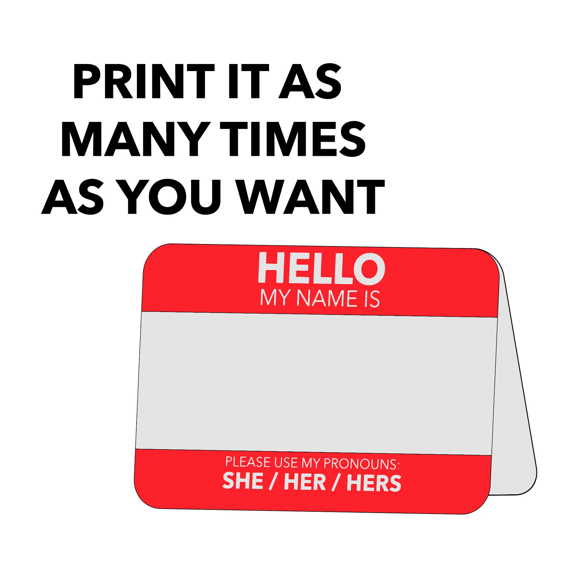 She / Her / Hers Pronoun Display product image (4)