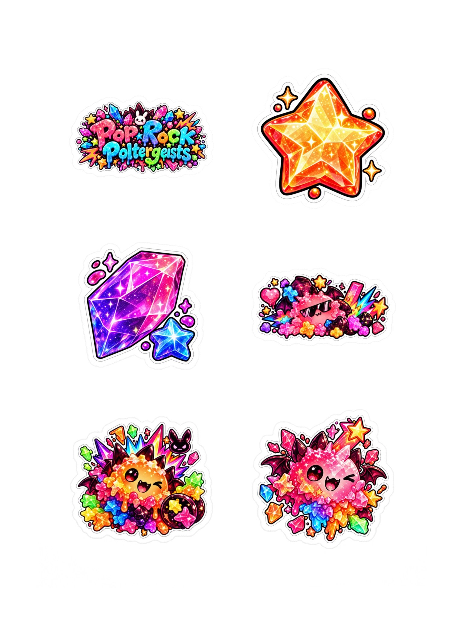 The AFK Cafe™ Pop Rock Poltergeists | 6-Piece Sticker Pack Vol. 1 product image (3)