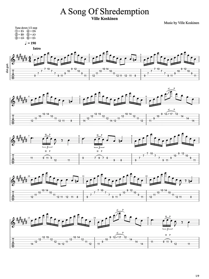 A Song Of Shredemption (tabs + backing track) product image (1)