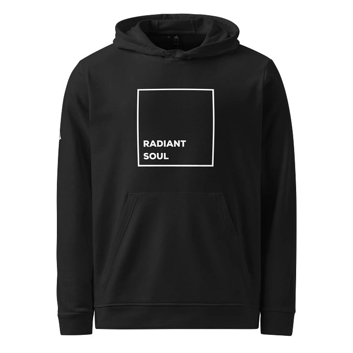 Radiant Soul | Premium Adidas Hoodie – Black & White product image (1)