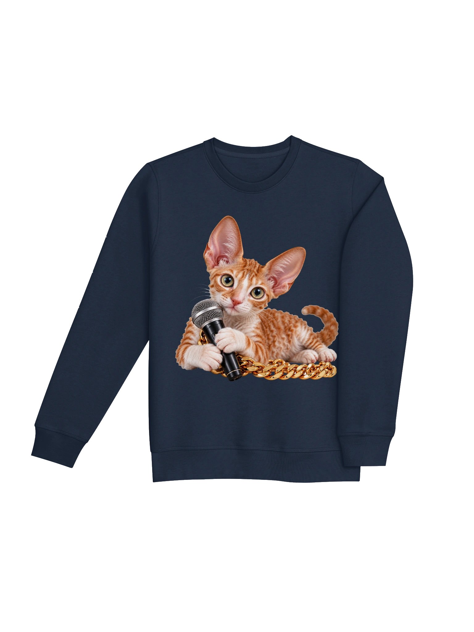 Hip Hop Cornish Rex Kitten – Organic Unisex Sweatshirt product image (12)