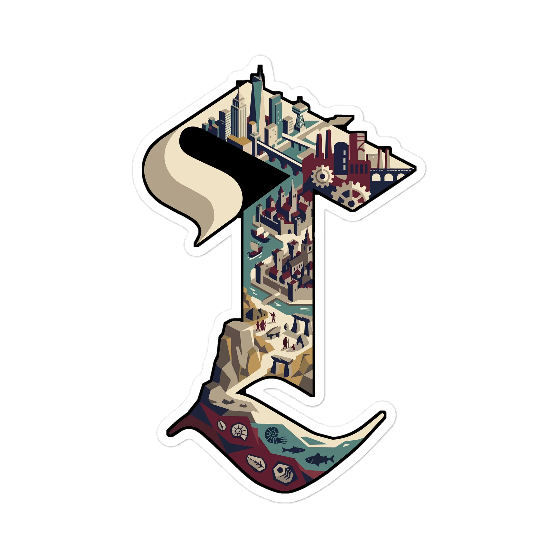 The Letter T Sticker, view 5