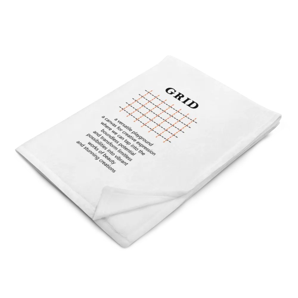 grid blanket - orange line product image (1)