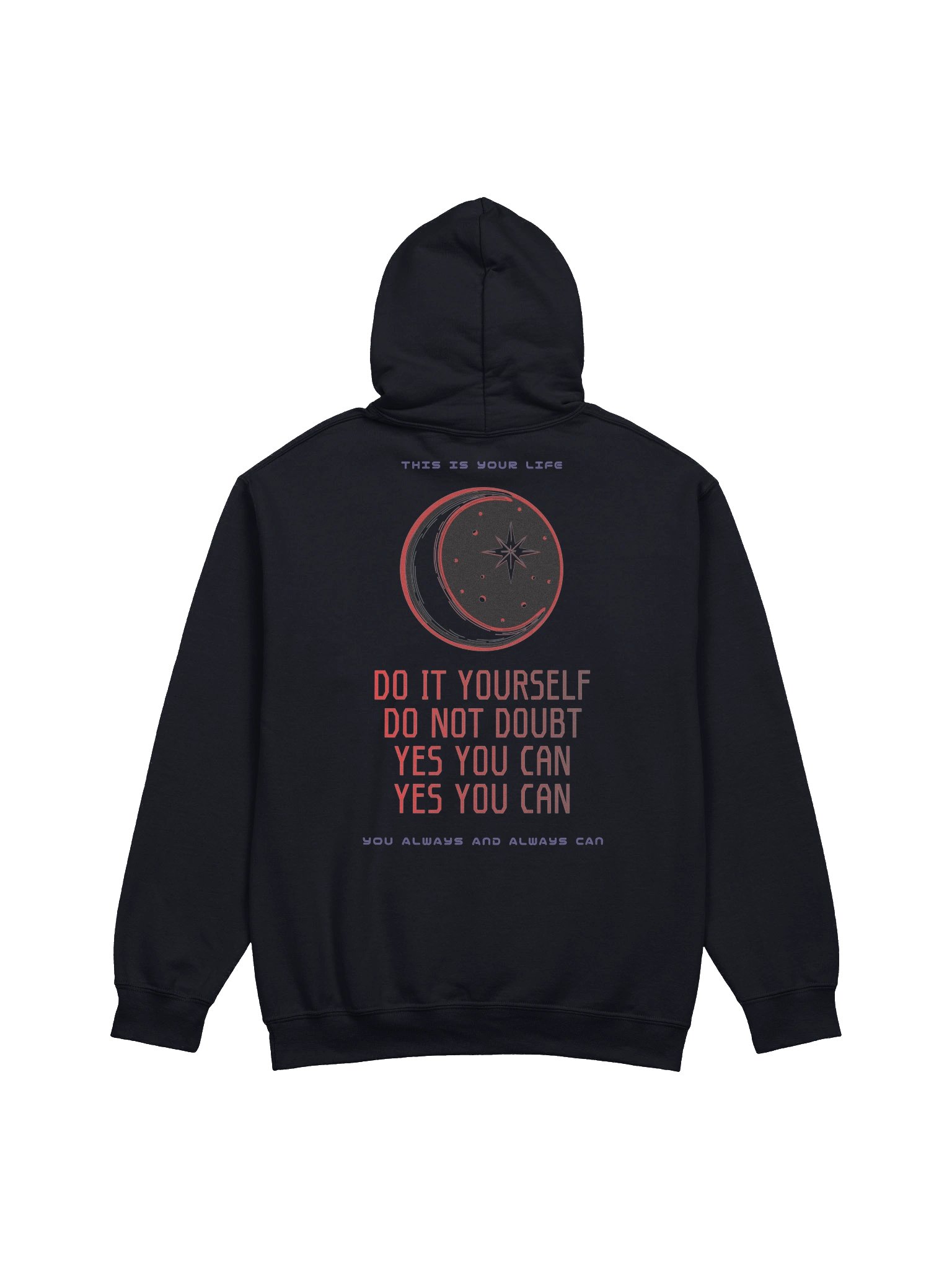 Classic Hoodie Moon Motivational Design product image (2)