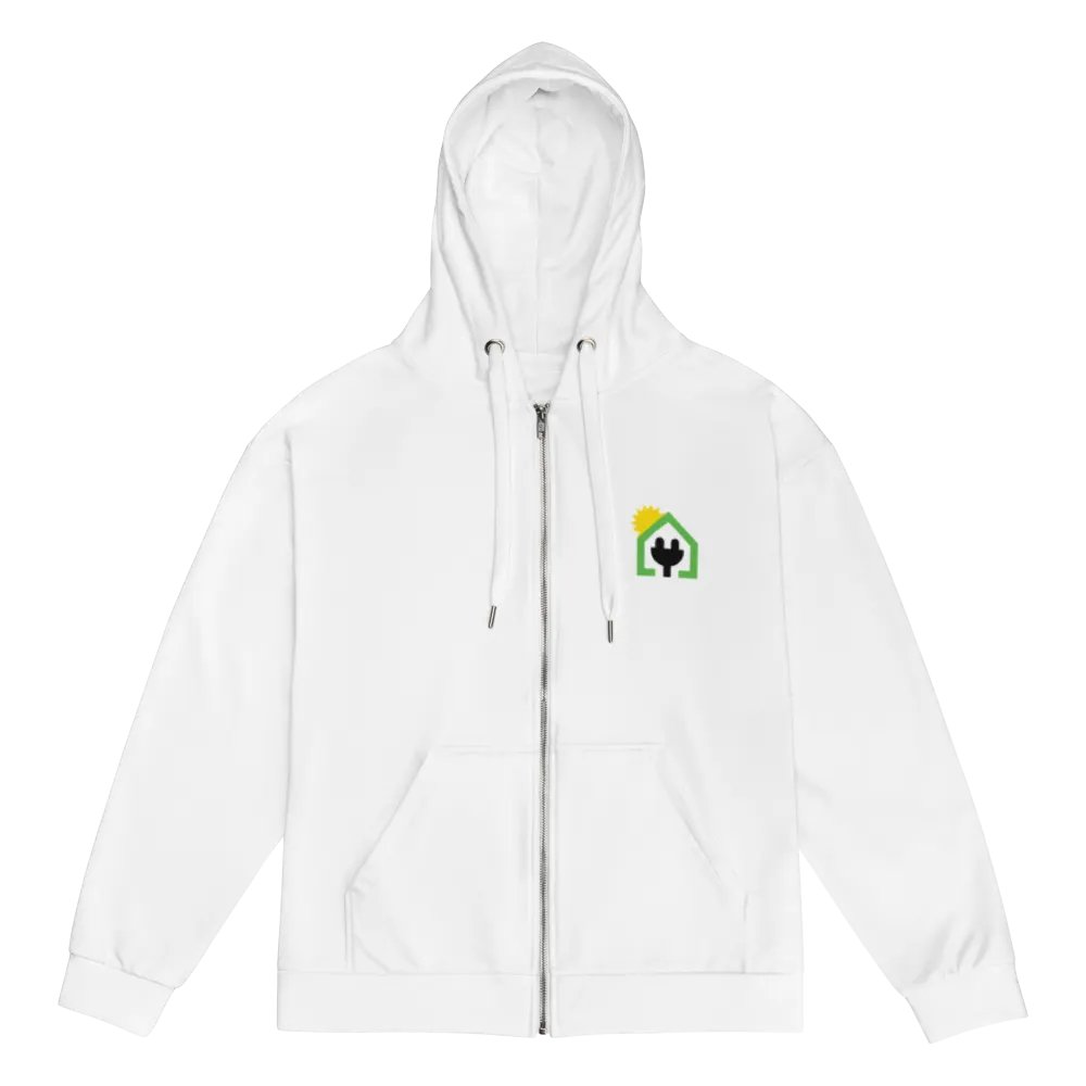 Plug It In Solar High-Quality Recycled Unisex Zip Hoodie product image (1)