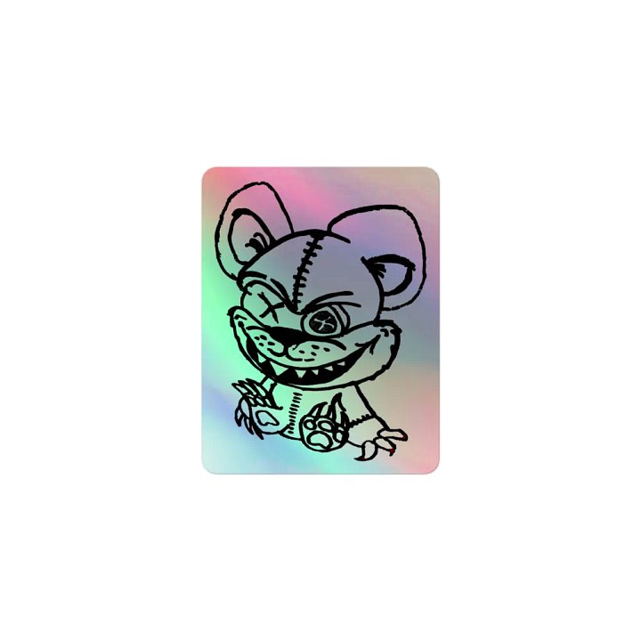 Evil Bear Holo Sticker product image (1)