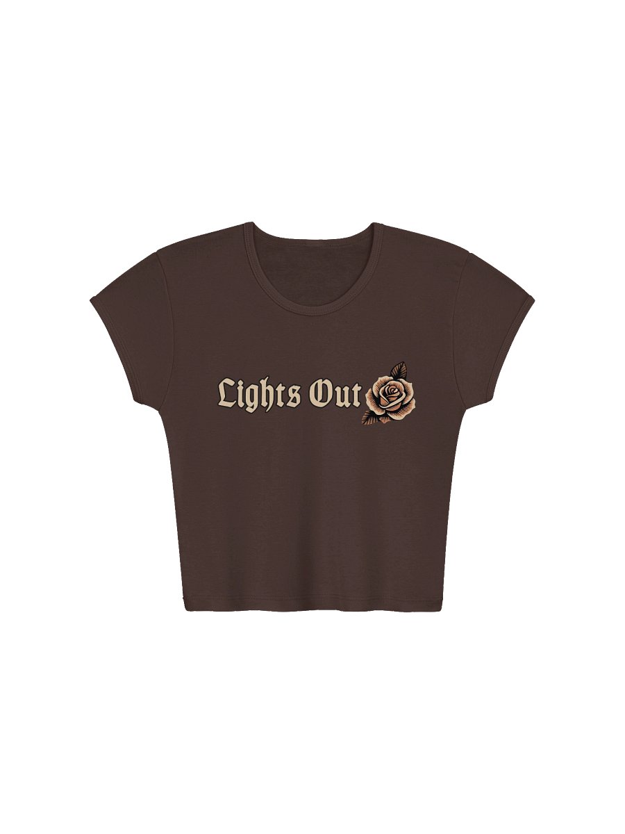 Lights Out Rose Baby Tee product image (4)