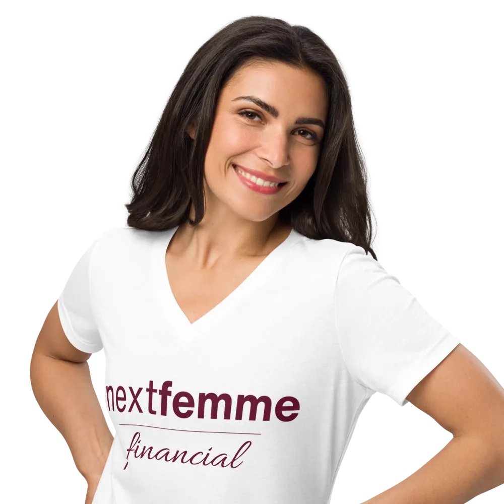 Relaxed V-Neck Tee with Maroon Logotype product image (2)