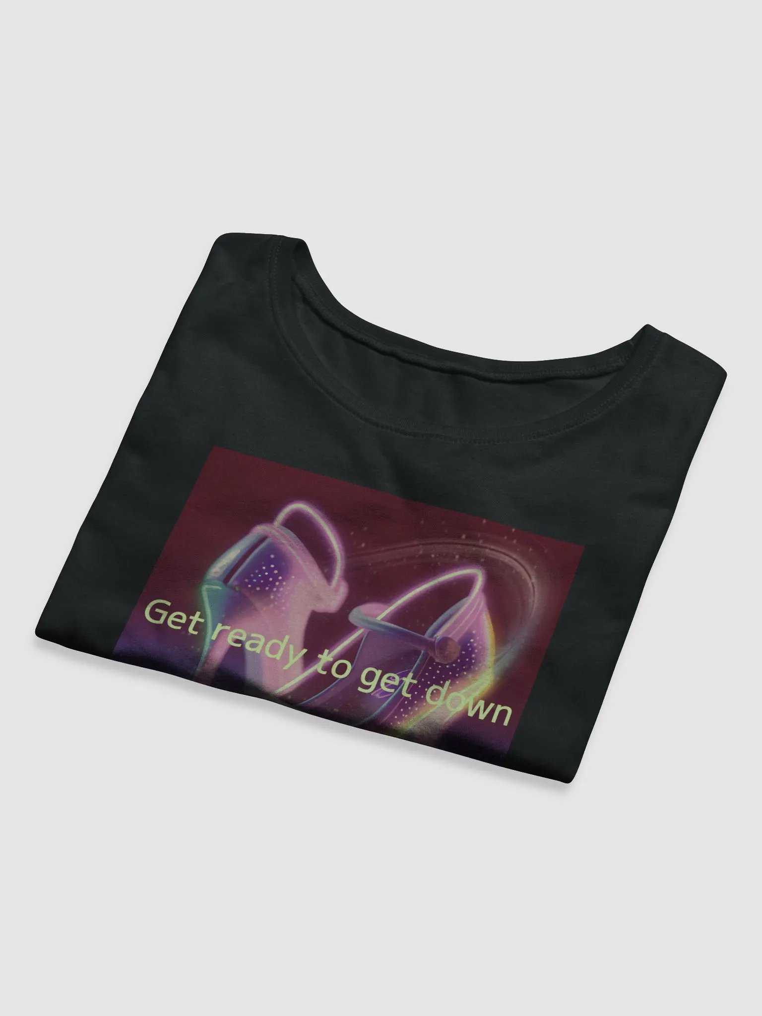 get ready to get down (crop T-shrt) Black product image (8)