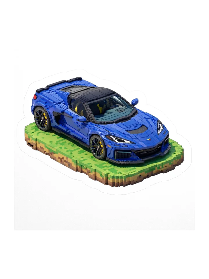 Purple Corvette ZR1 Sticker (Pixel, Retro, Minecraft) product image (1)