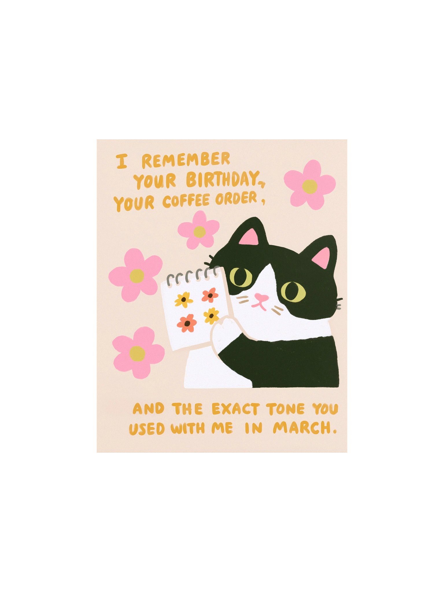 Cat Memory Quote Funny Flower Poster product image (2)