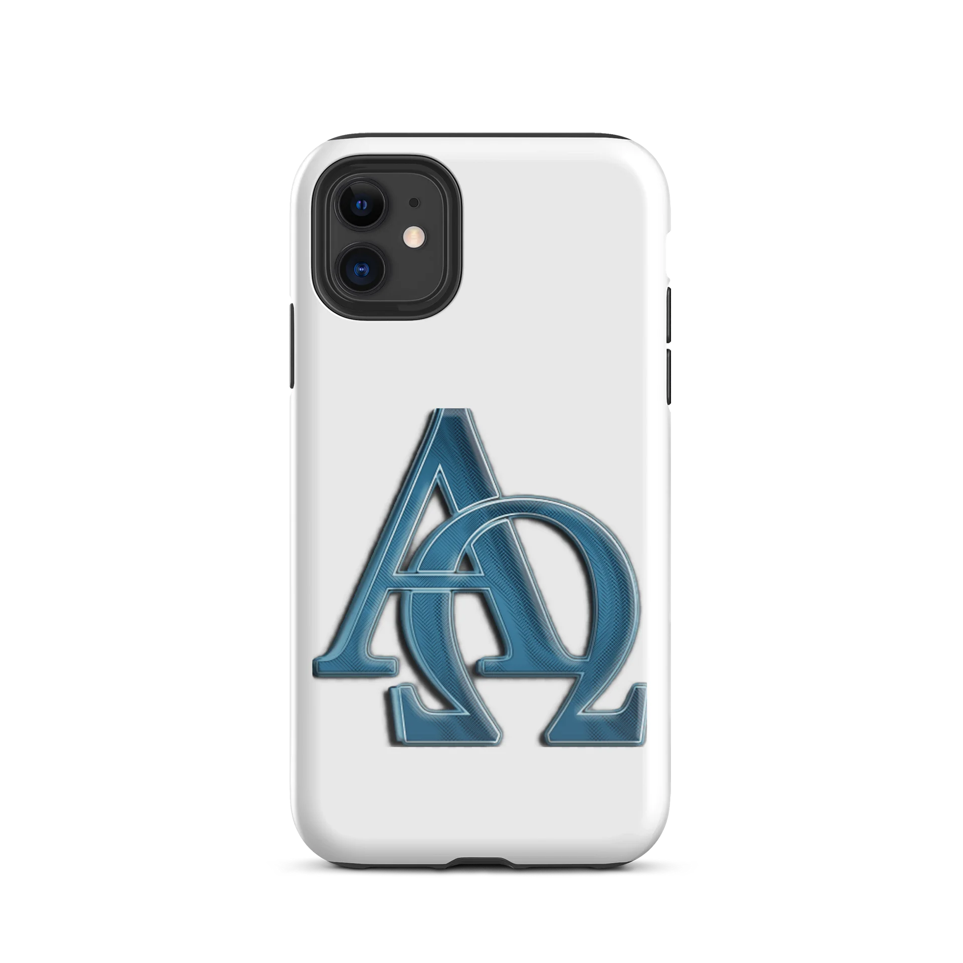Alpha and Omega symbol in teal iPhone® Tough Case product image (28)