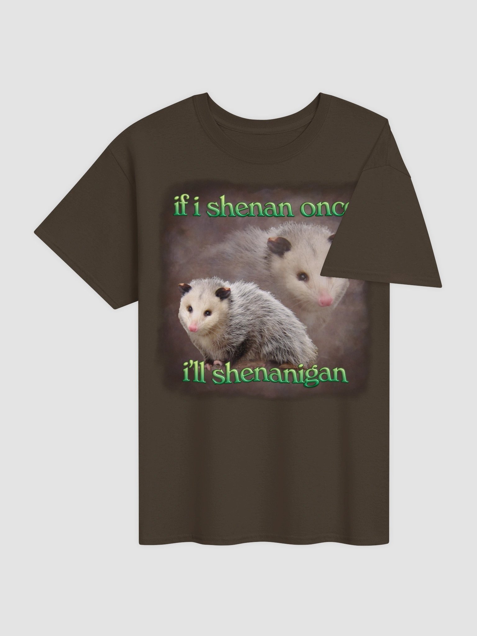If I shenan once, I'll shenanigan possum T-shirt product image (20)