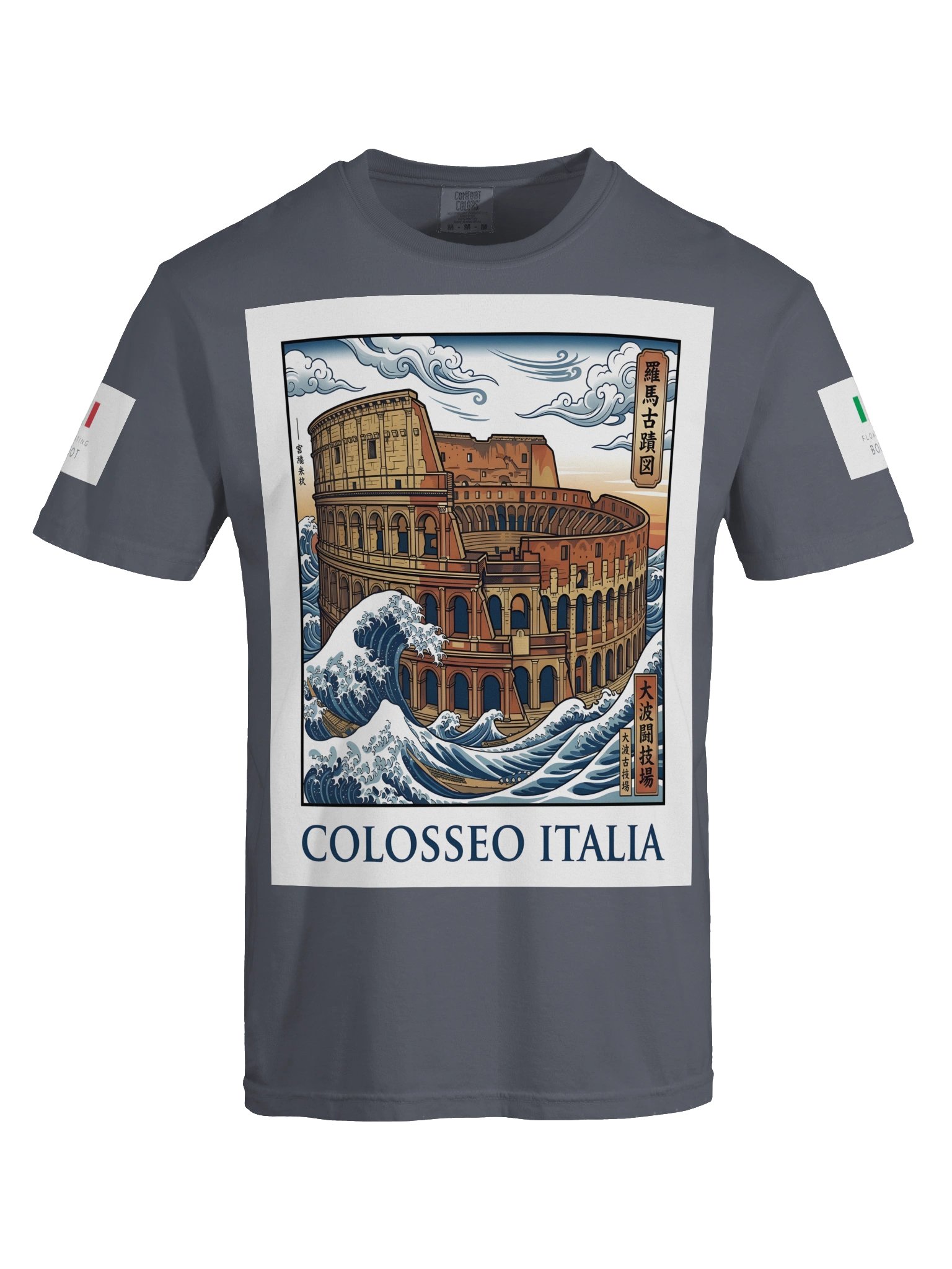 Colosseo Italia – Ukiyo-e Wave Tee product image (9)