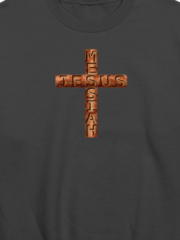 Jesus Messiah Engraved On A Rugged Cross Sweatshirt product image (2)