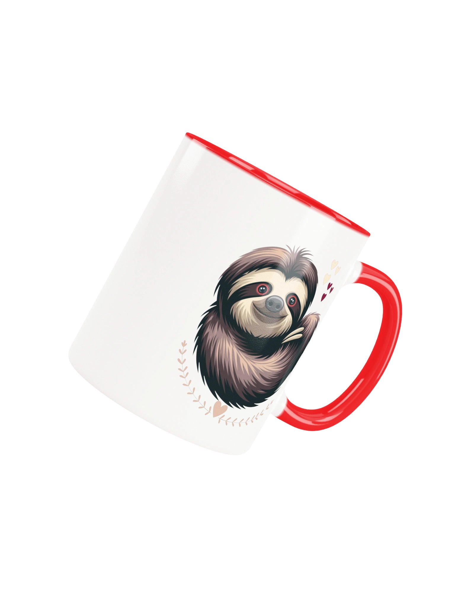 Cute Sloth Hugging Itself - Sloth With Hearts Design - Funny Animal Lover Gift product image (4)