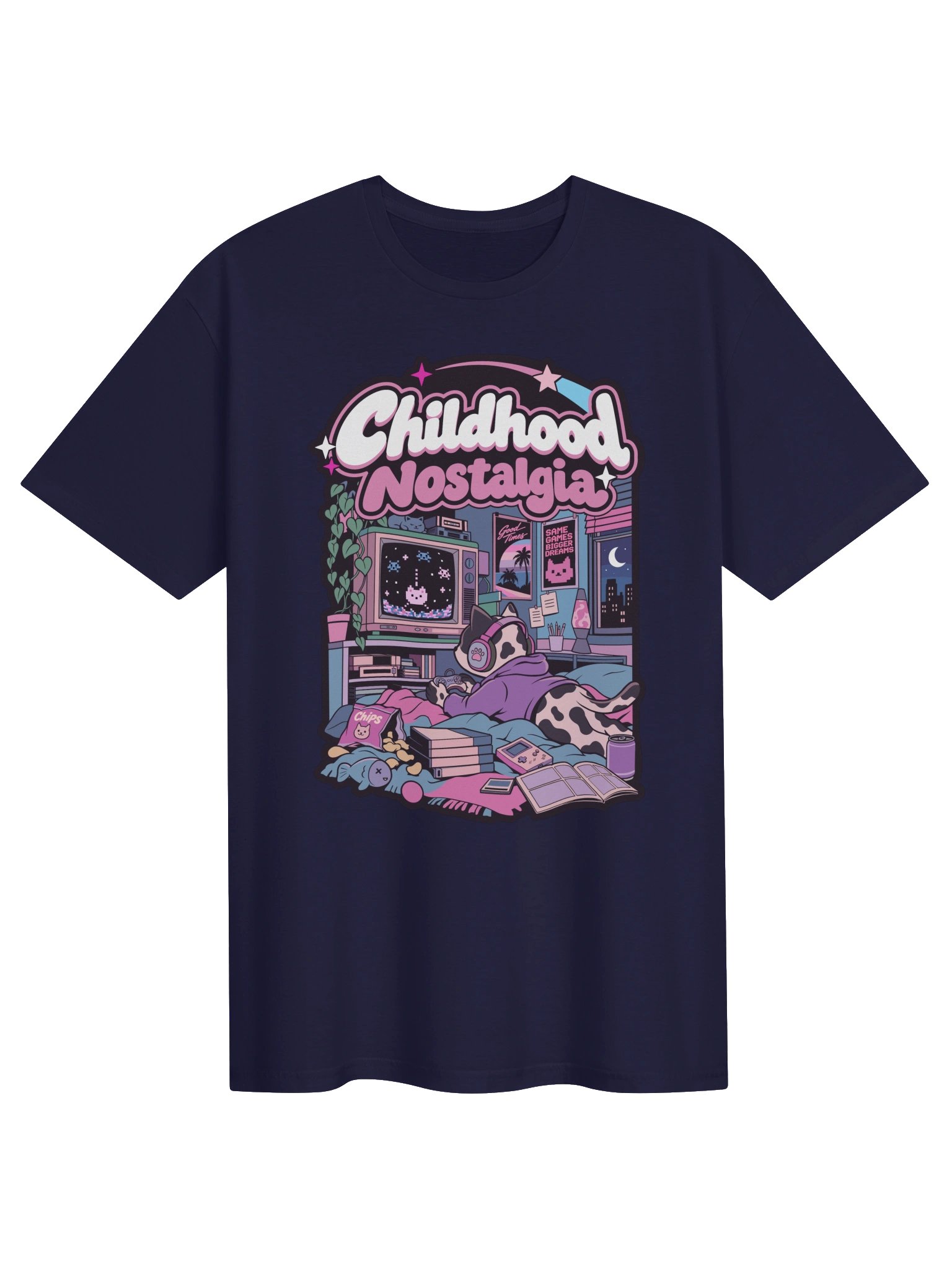 Childhood Nostalgia Cow Cat Shirt product image (2)