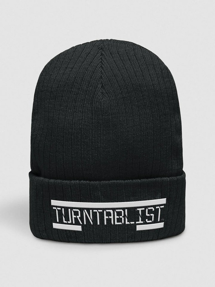 TURNTABLIST.ORG ILLUSION RIBBED KNITTED BEANIE product image (1)