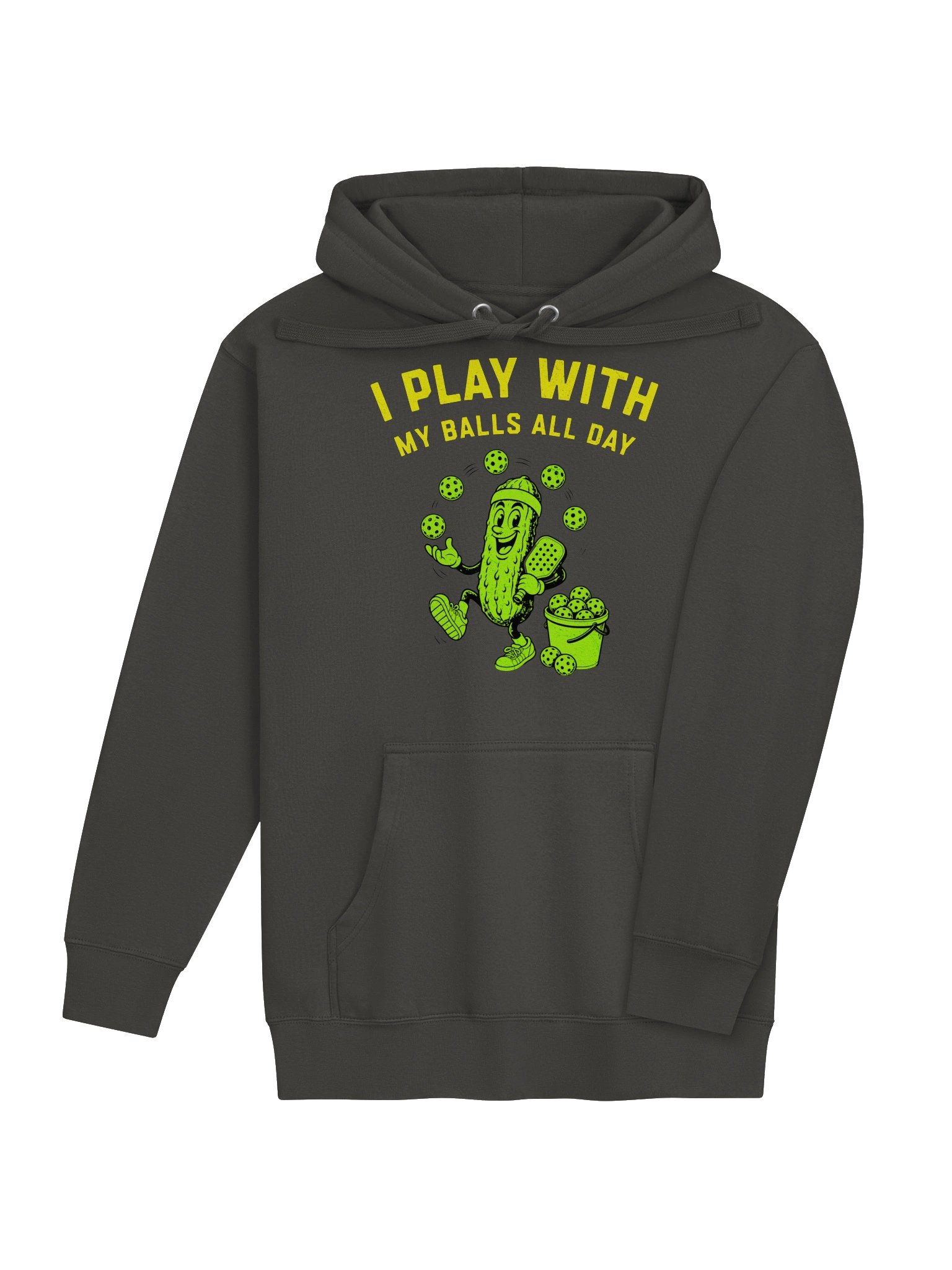 I Play With My Balls All Day — Funny Pickleball Adult Humor Hoodie product image (3)