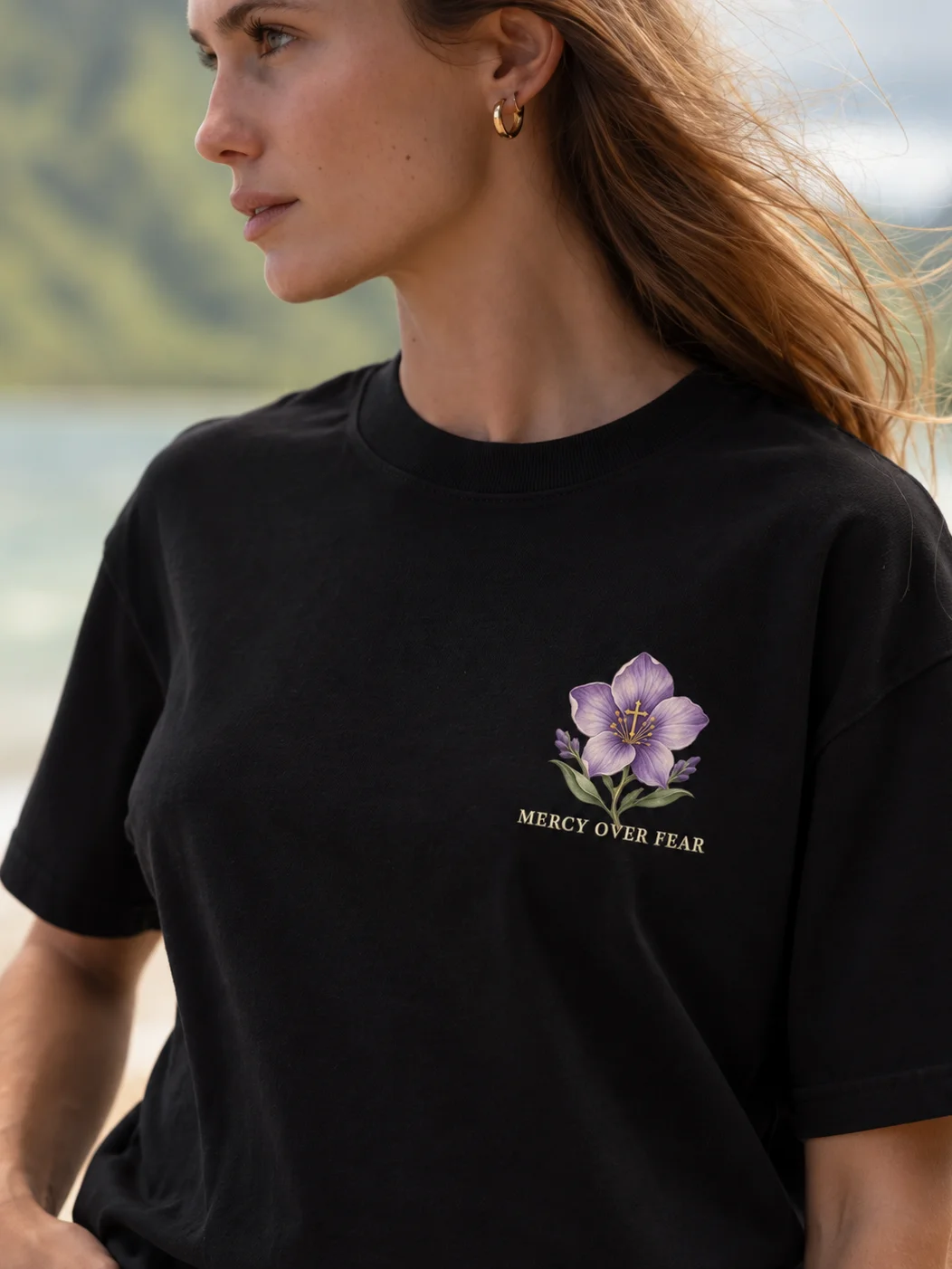 HE MAKES ALL THINGS NEW — Floral Cross Tee product image (4)