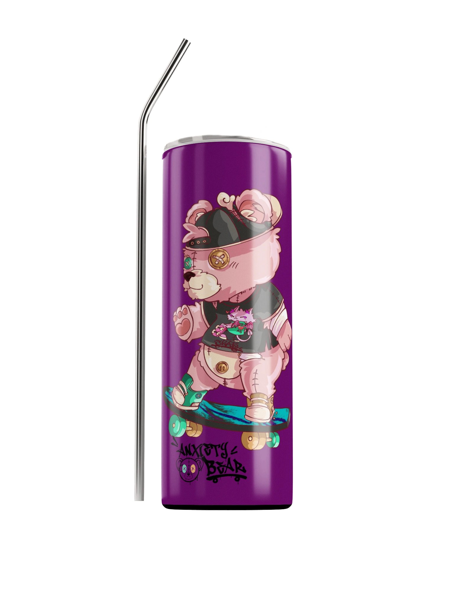 Anxiety Bear Skate Vibe Tumbler product image (1)