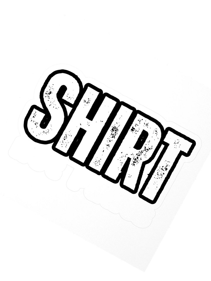 Bold 'SHIRT' Typography Sticker product image (2)