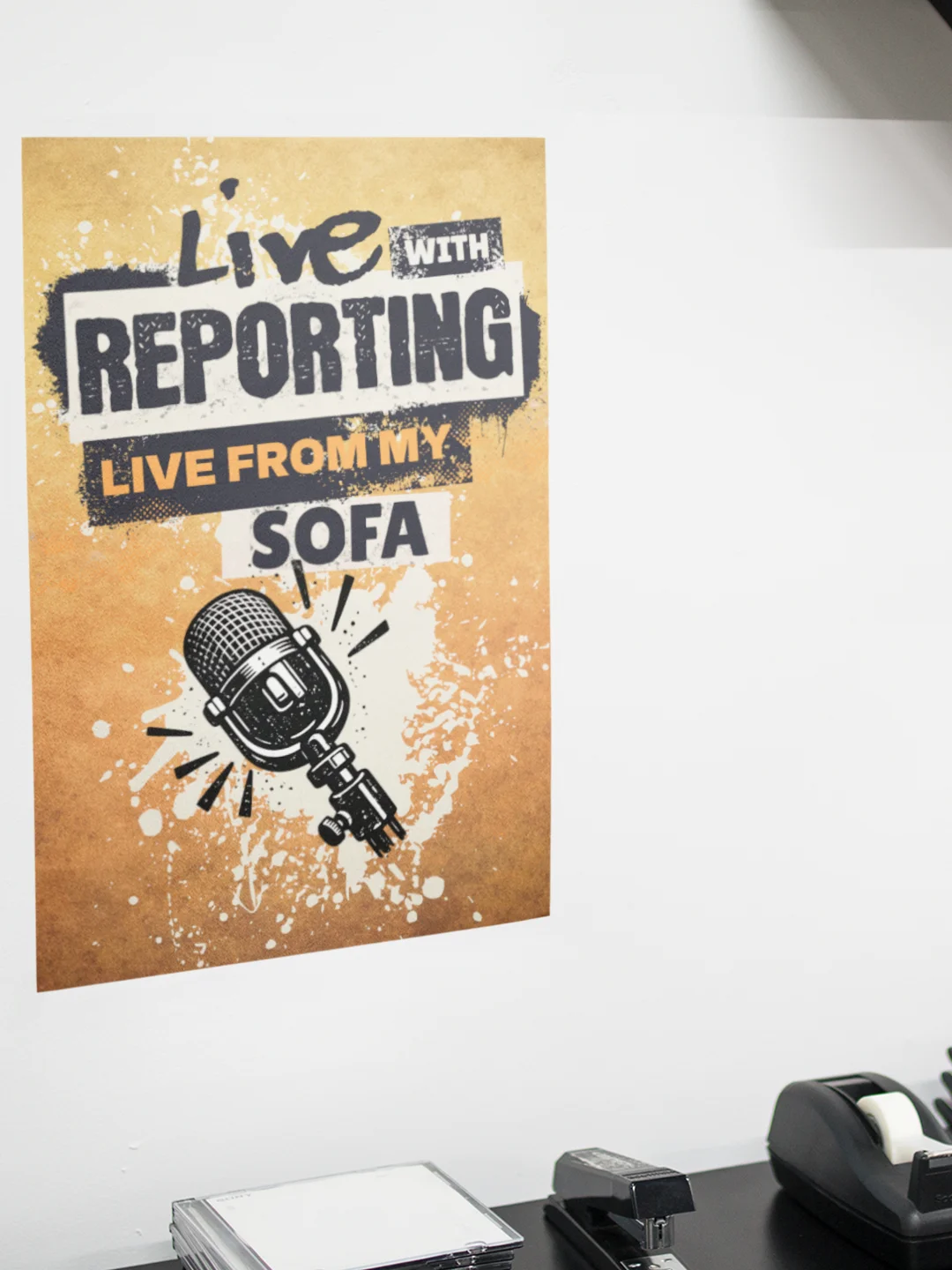 Reporting Live From My Sofa Retro Poster product image (8)