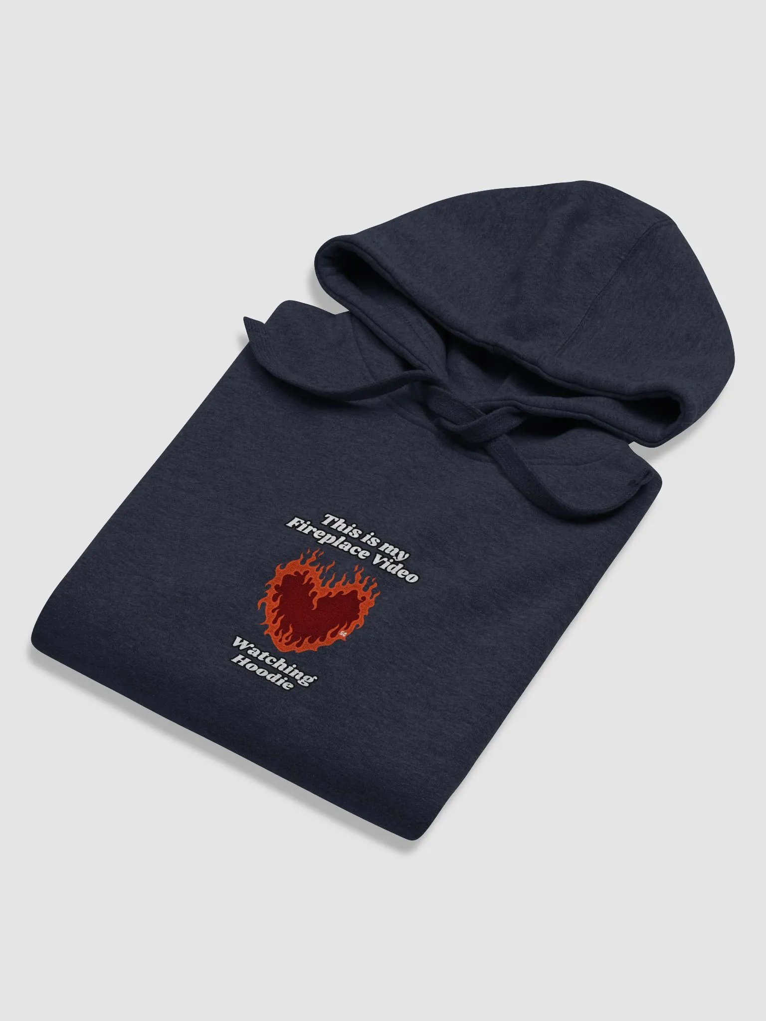 Flaming Heart - This is my Fireplace Video Watching Hoodie | Hoodie product image (4)