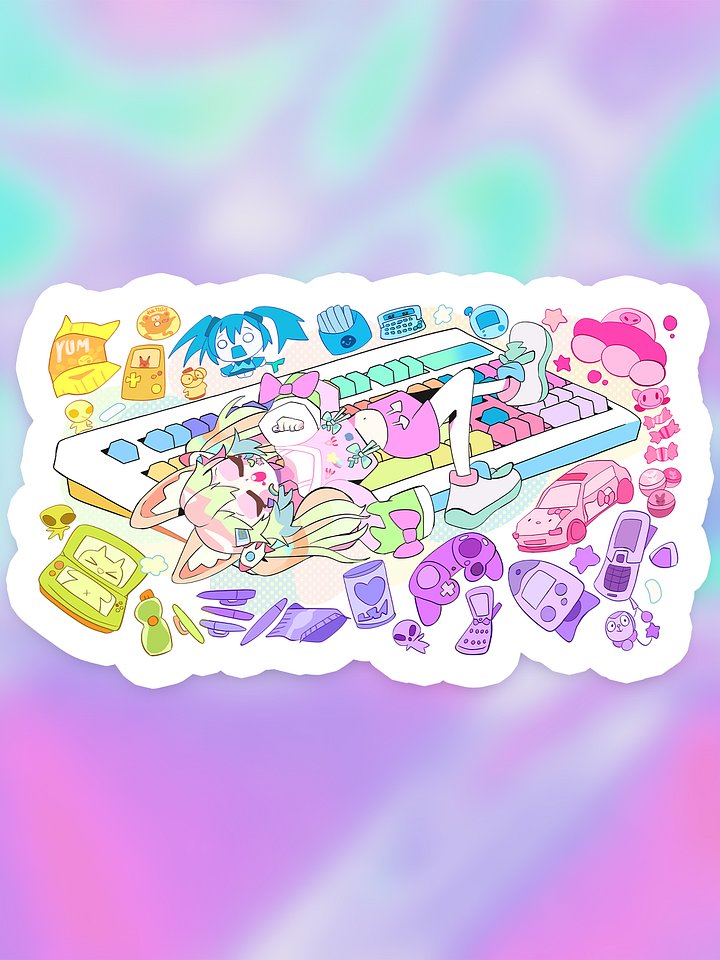 Sleepy Keyboard Sticker product image (1)