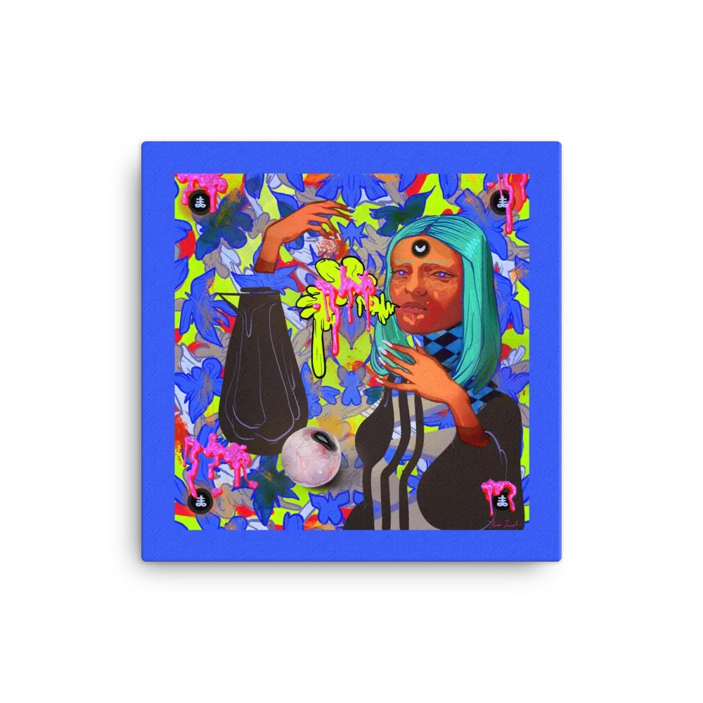Pumpkin Witch Square Canvas Print product image (3)