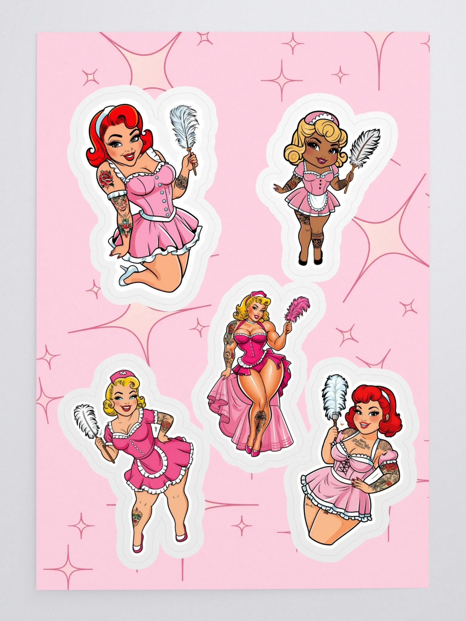Maid Pin-Up Sticker Extravaganza product image (3)