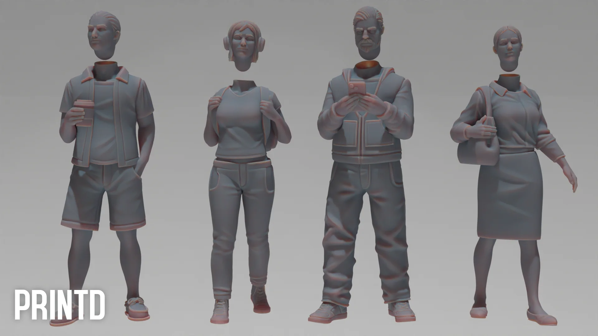 28mm Civilians - Modern Warfare Wargame Hobby Resin Scale Models product image (3)