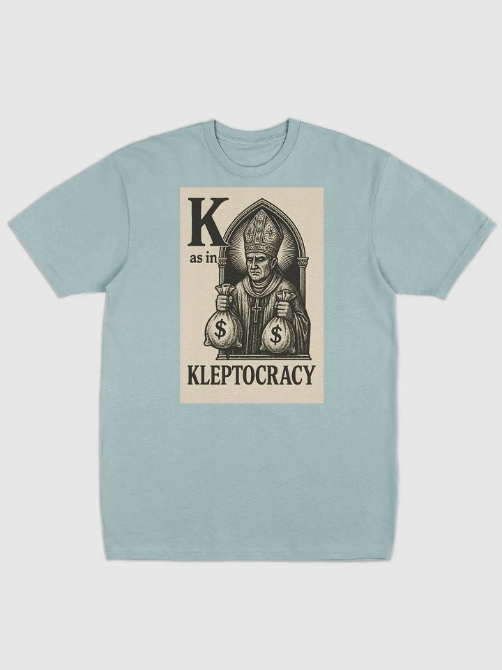 K as in kleptocracy men`s premium heavy weight t-shirt by dark alphabet product image (1)