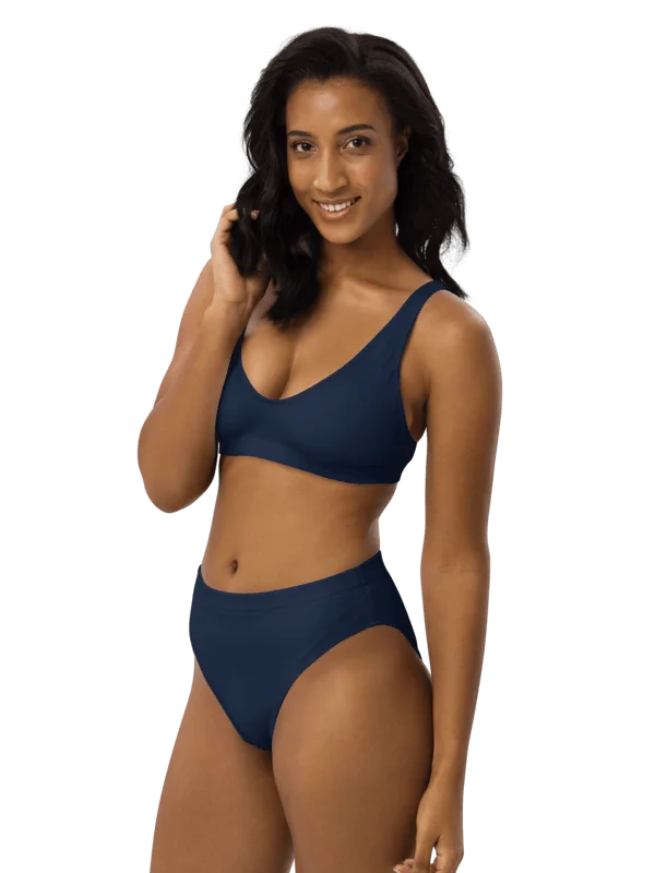 His House Womens High Waisted Bikini Set - Navy product image (1)