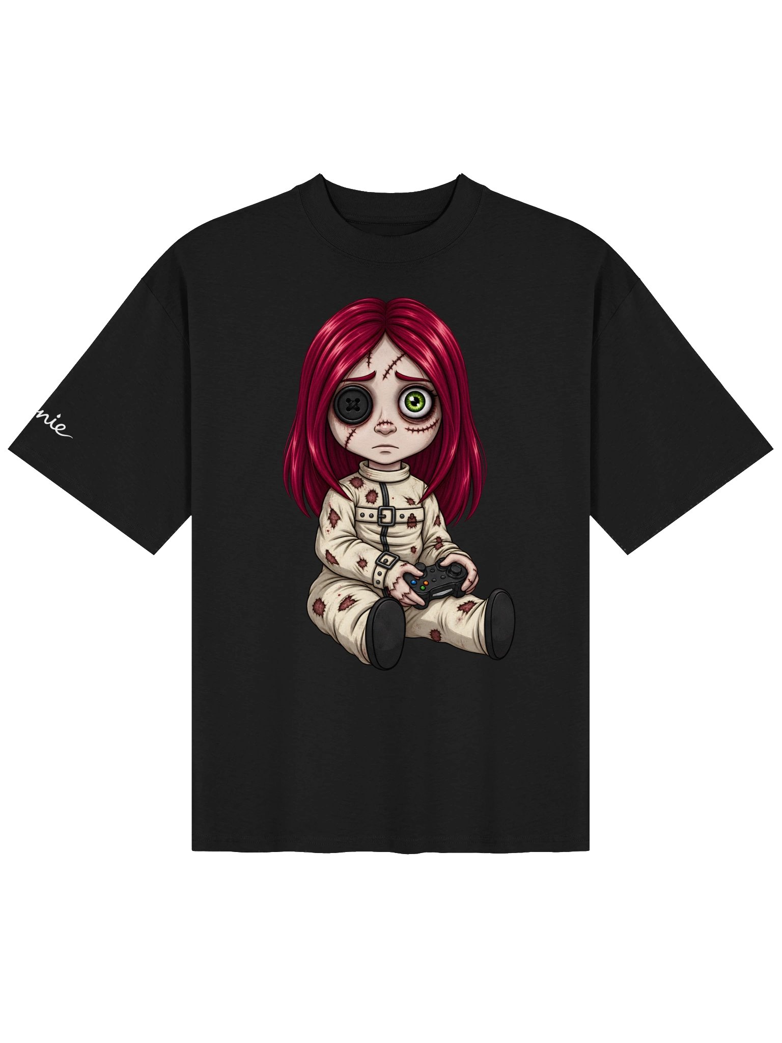 Creepy Gamer Doll – Unisex Oversized T-Shirt product image (1)
