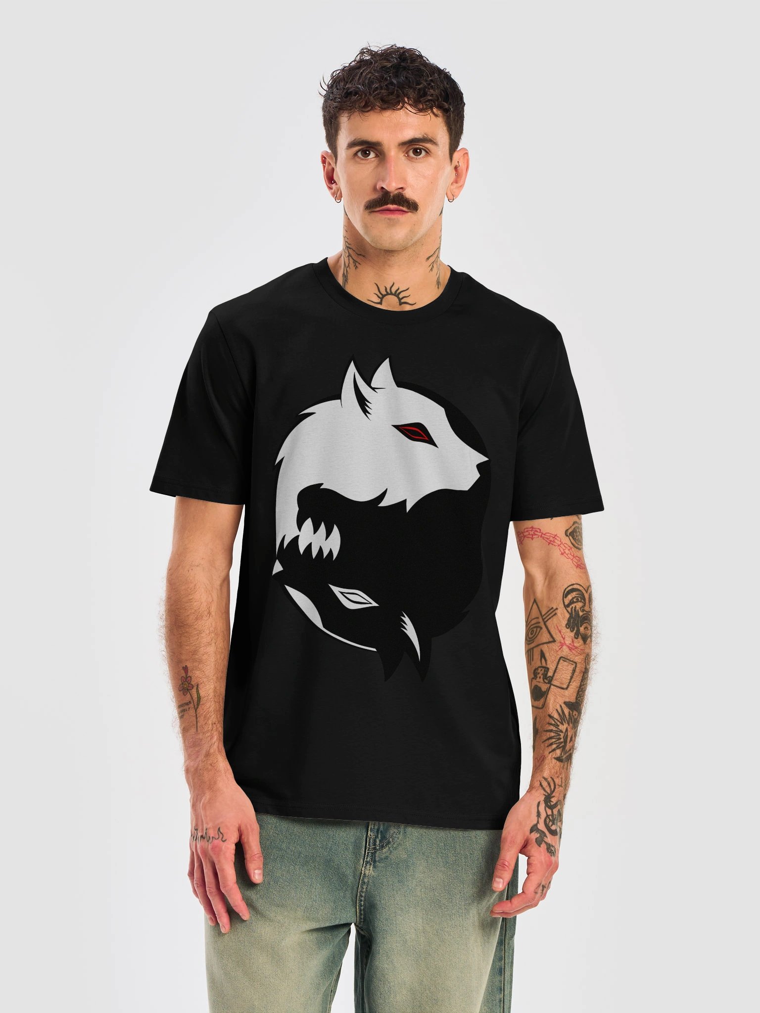 YingYang Wolf T-Shirt product image (5)
