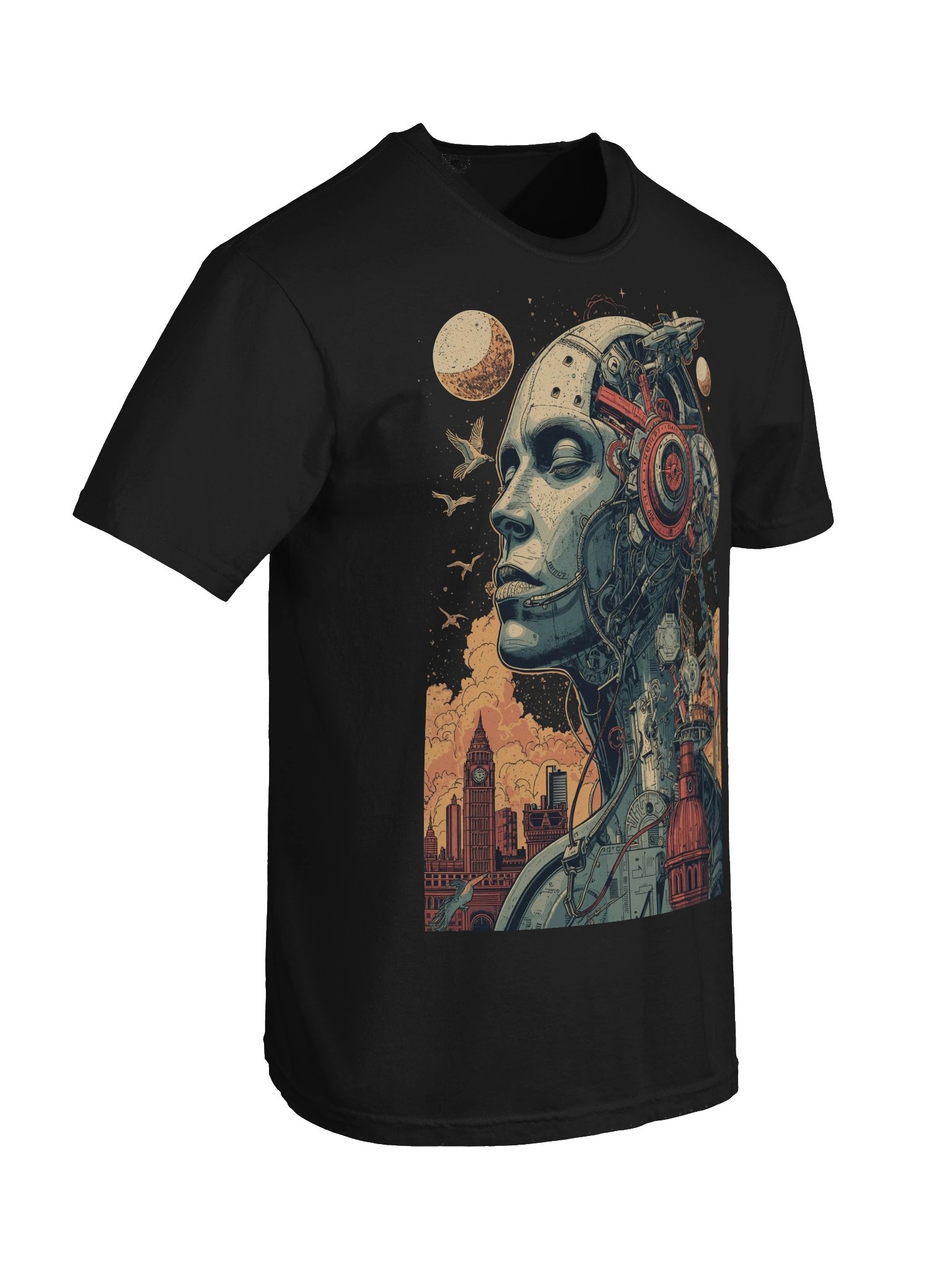 Cyborg Cosmos Skyline Heavyweight T-Shirt product image (4)