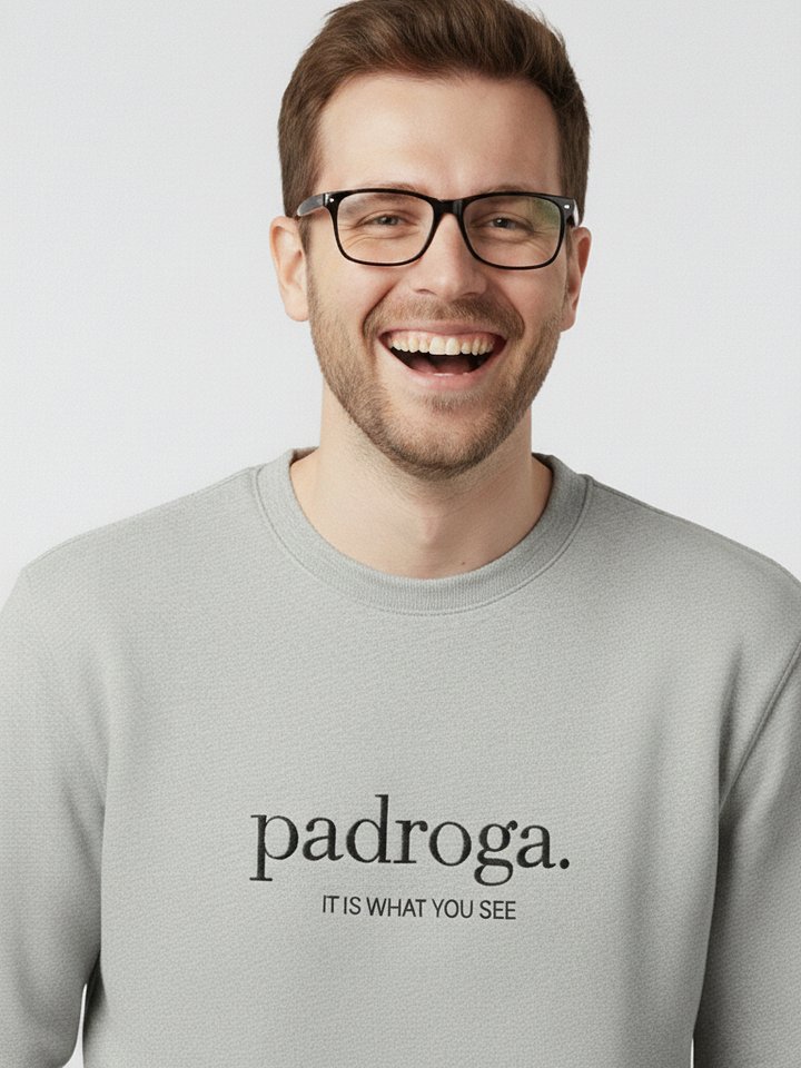 padroga. essentials gray embroidered logo product image (2)