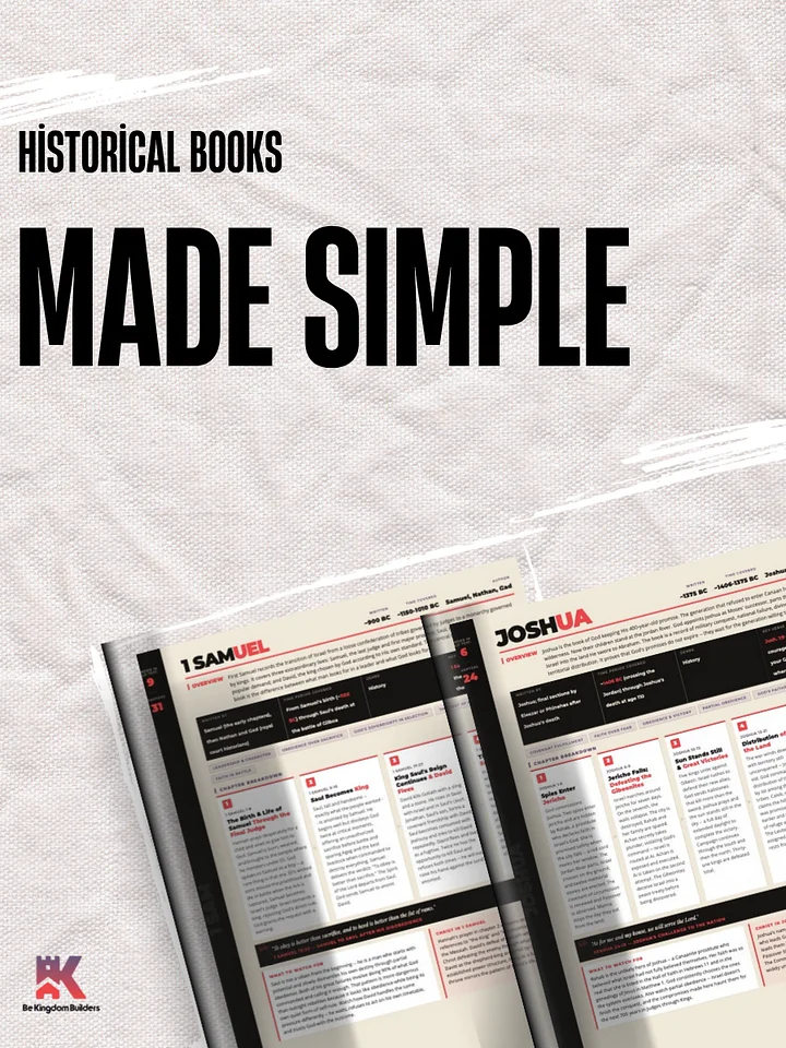 Kingdom Builder Study Sheets | Old Testament Book Series | Digital Download product image (2)