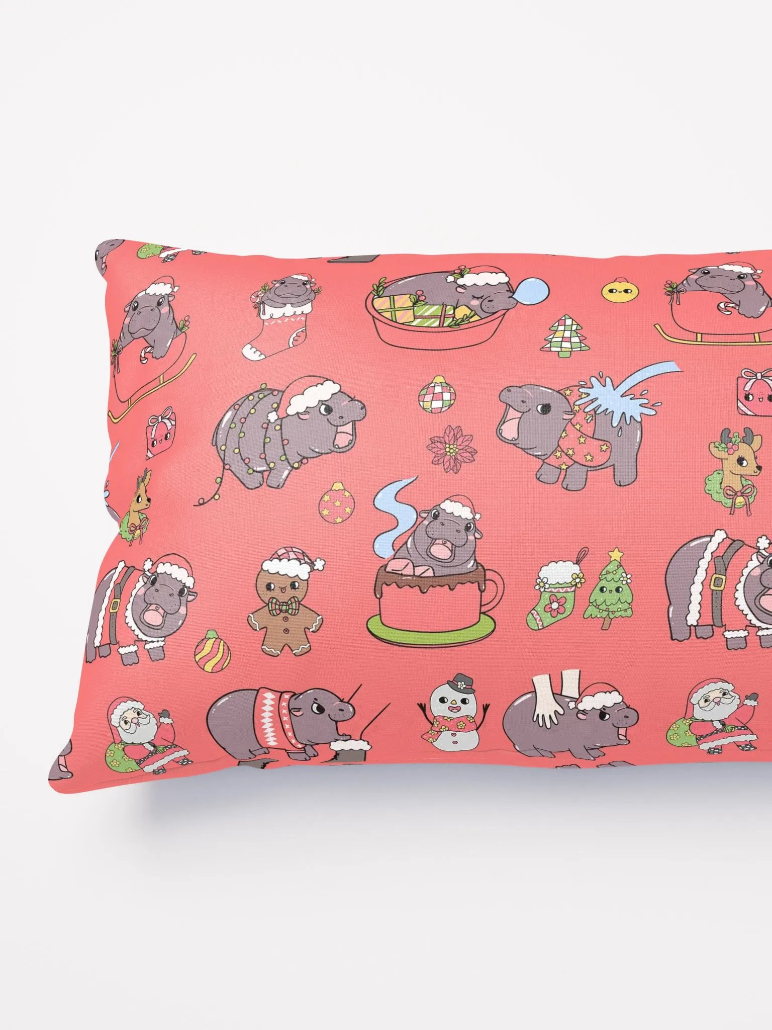 MOODENG'S RED CHRISTMAS PILLOW! product image (4)